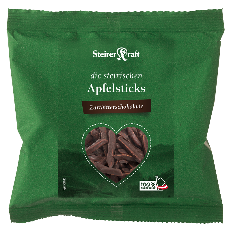 Steirische Apfelsticks Zartbitterschokolade Premium